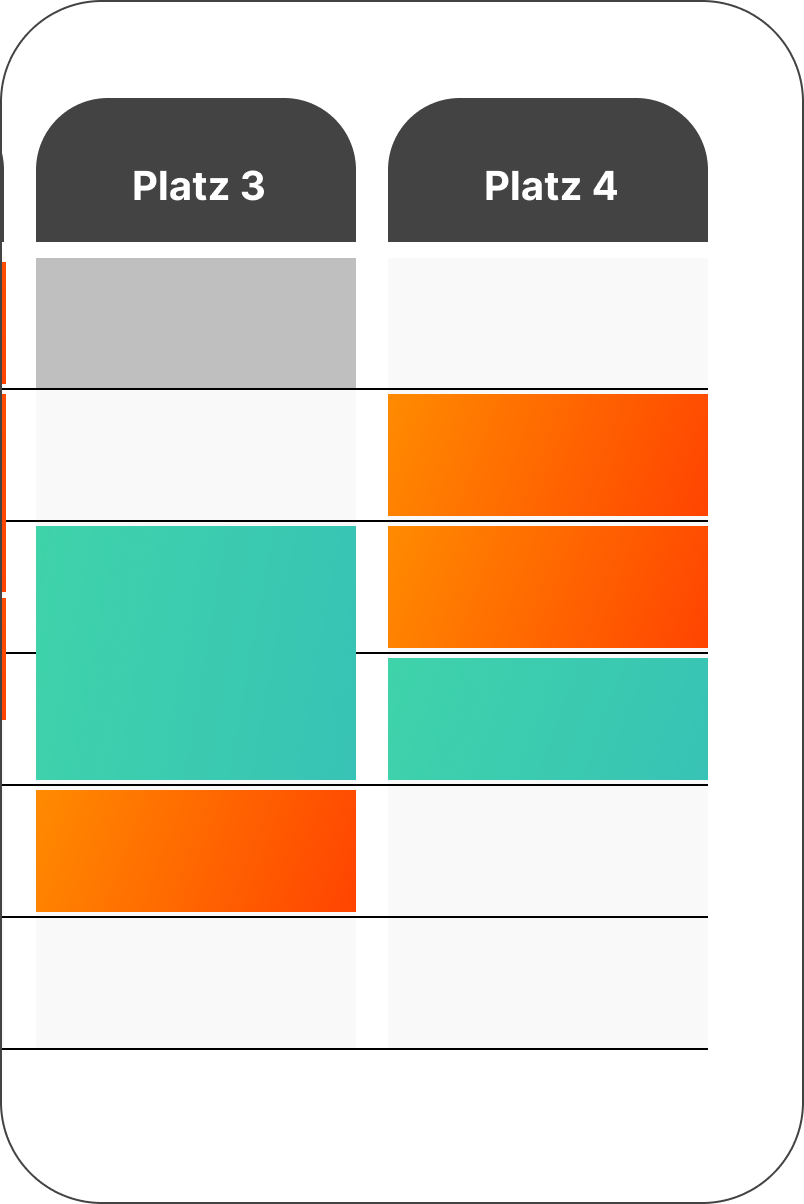 card with an example of the booking system