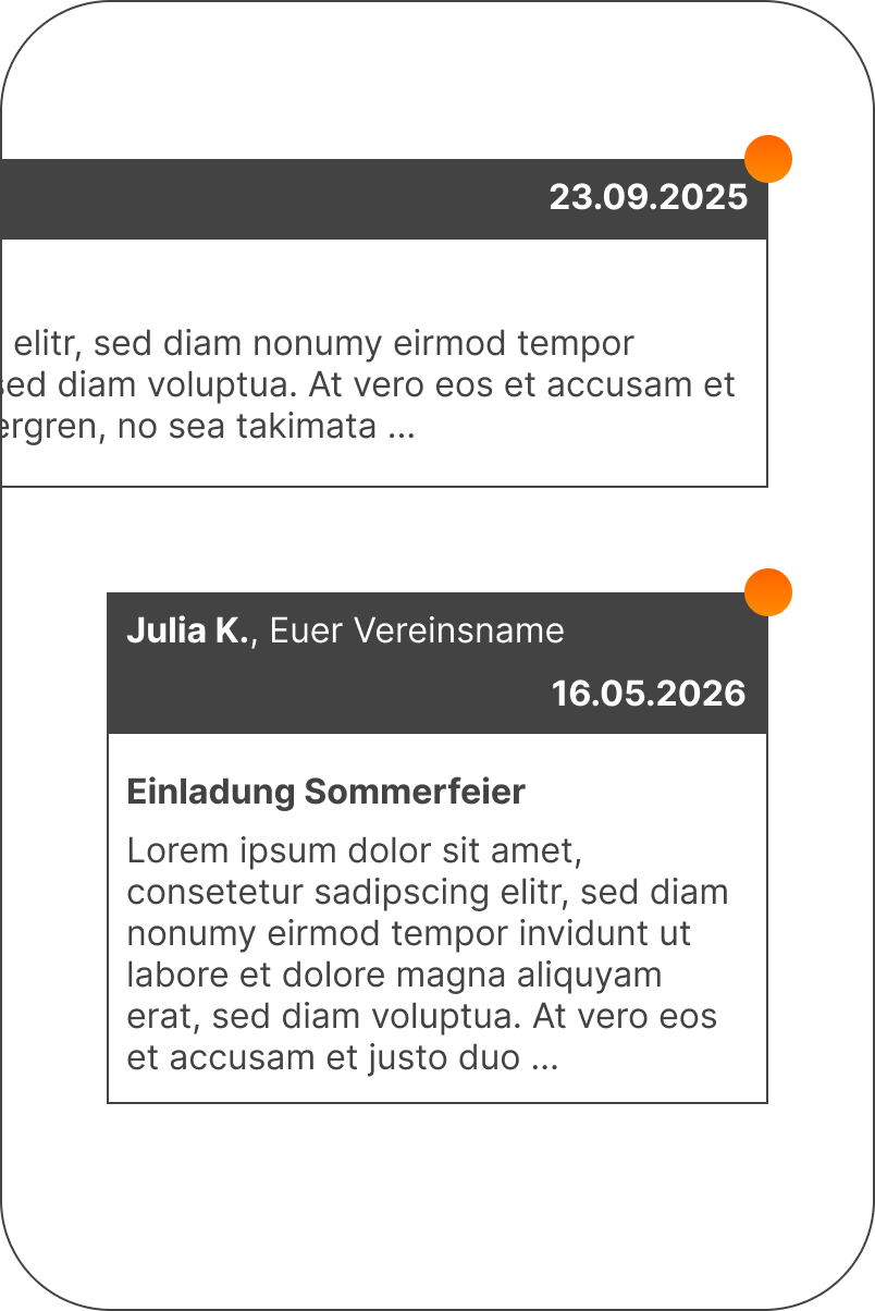 card with an example of the member list